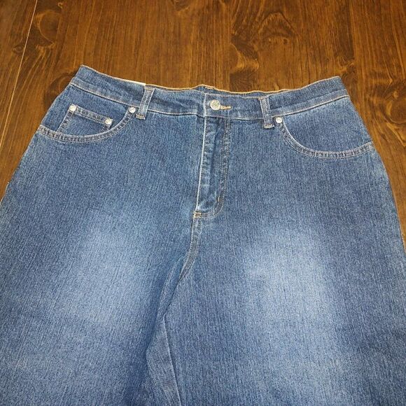 New Sonoma Dark Stone Wash Stretch Denim Cropped Jeans size Women's 10 - Picture 2 of 3